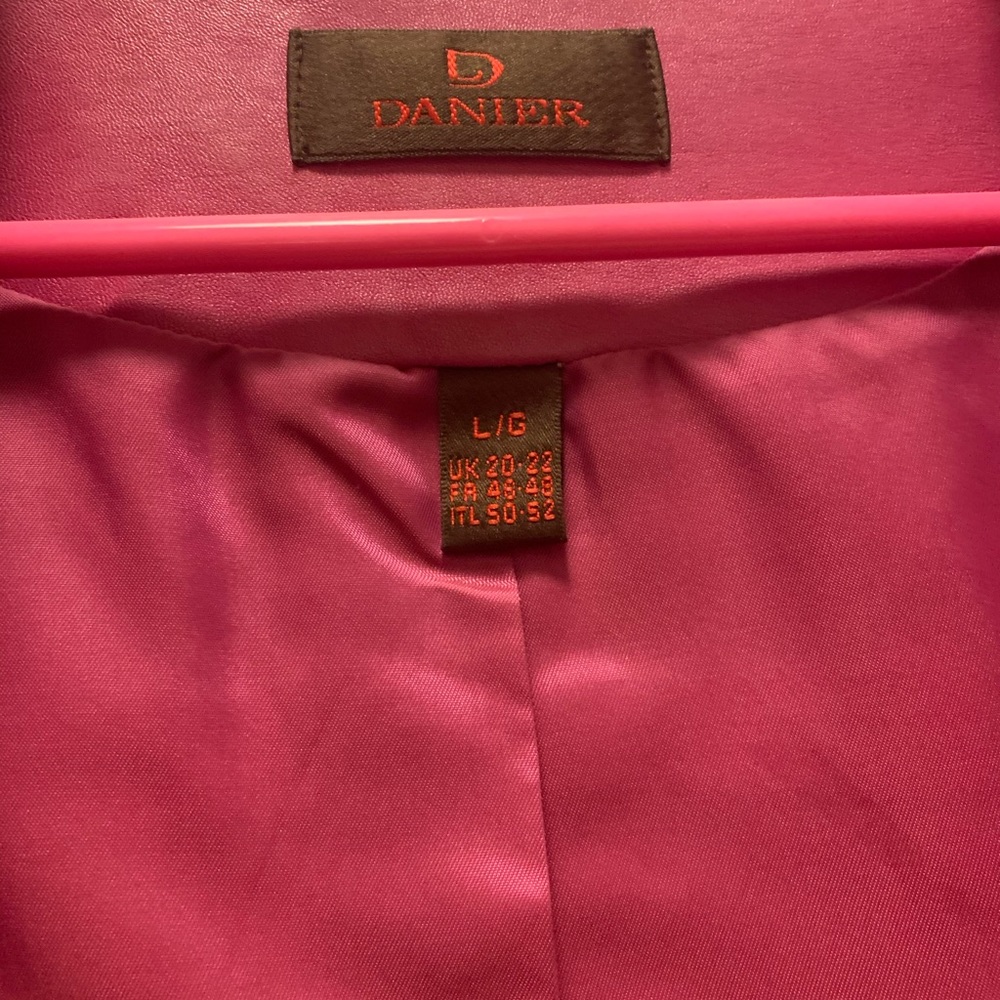 PINK Danier Leather Jacket size LG